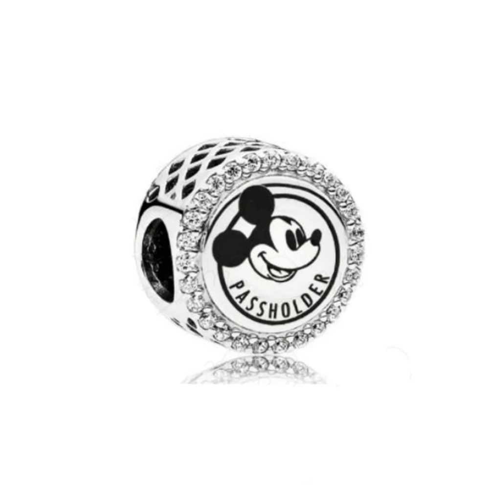 

CHAMSS 2019 New Fashion Original 925 Sterling Silver Disne Parks Passholders’ charms Women's DIY Bracelet Necklace Accessories