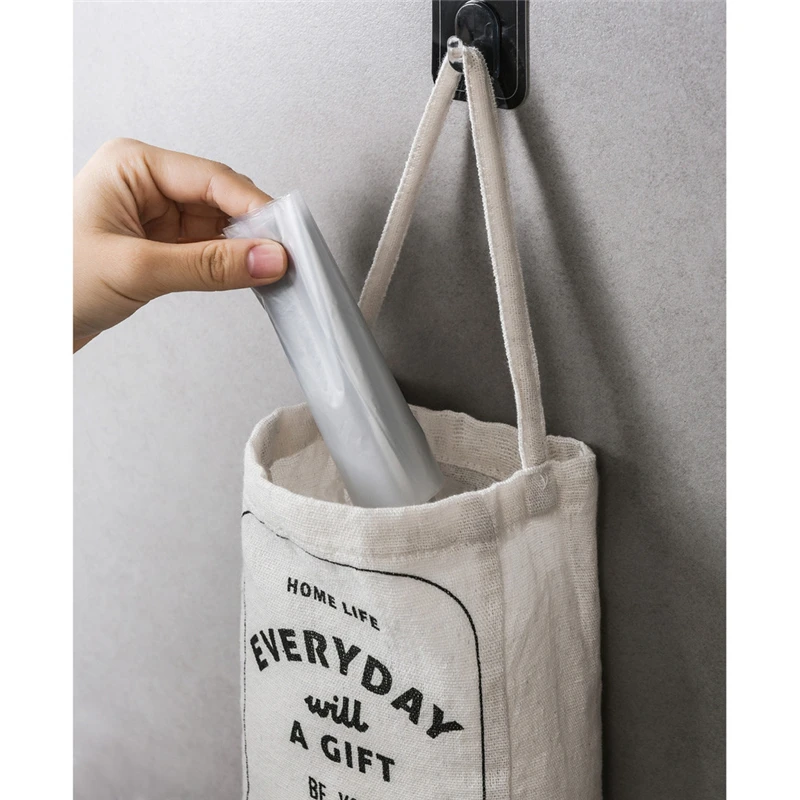 Garbage Bag Storage Bag Double-portable Kitchen Wall-mounted Debris Storage Box Simple Mini Portable Lazy Local storage 