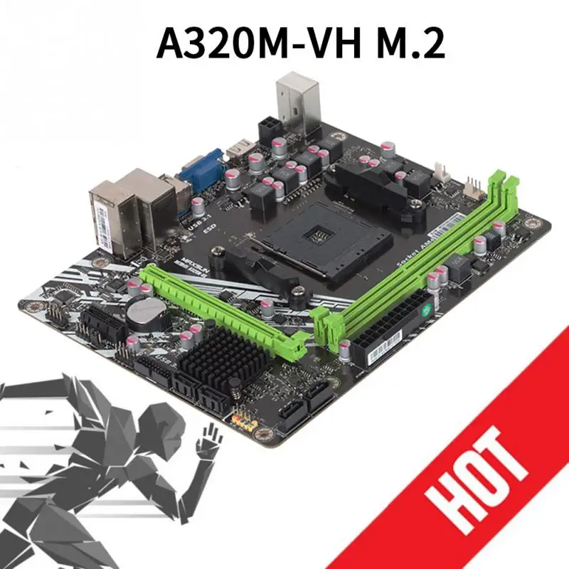 

AMD Motherboar A320M VH M 2 High Spped DDR4 dual channel Computer Sata III Sata 3.0 Mainboard Interface AMD for Game Desktop