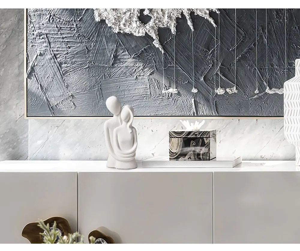 Statue deco,Figurines abstraites en céramique, décoration de la maison