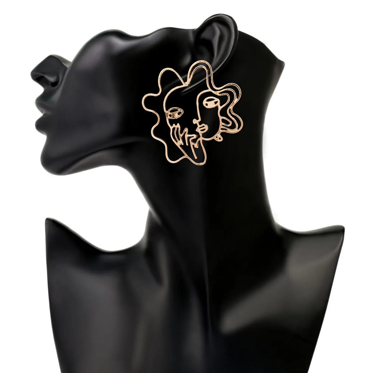 Новинка простые висячие серьги в виде смешного лица массивный дизайн большие для