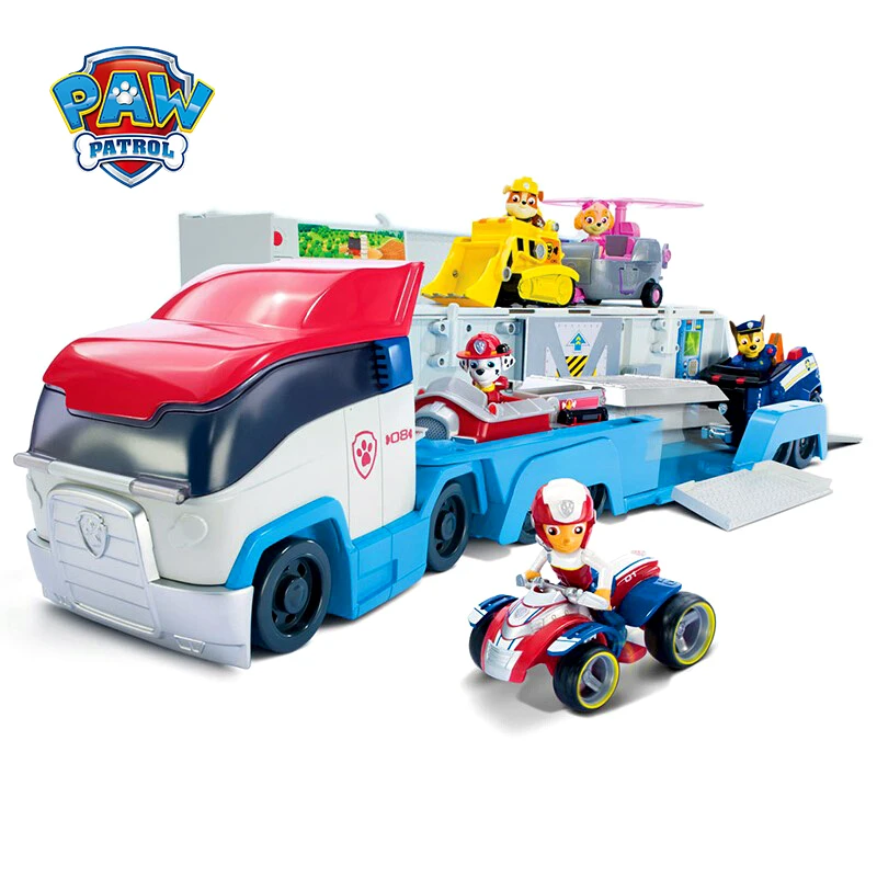 Figuras de acción de la Patrulla Canina para niños, juguetes de plástico de la Patrulla Canina, autobús de observación, música, regalos cumpleaños| | - AliExpress