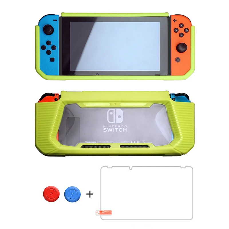 Жесткий защитный чехол для консольный переключатель nintendo противоударный и пылезащитный чехол для nintendo Switch NS аксессуары - Цвет: 06 green set