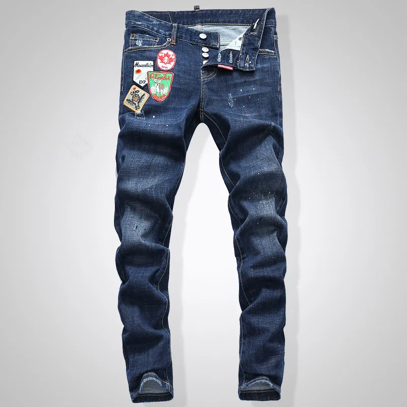 

NEW Men Jeans Ripped for Men Skinny DSQ Jeans Pants Men Jeans Zipper Outwear Man Pants 1 order