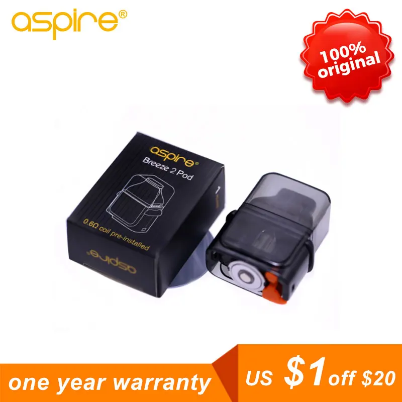 

Aspire Breeze 2 AIO vape pod 2ml&3ml capacity 0.6ohm Replacement vape coil electronic cigarettes Atomizer for Breeze 2 AIO Kit