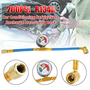 

New 250PSI Recharge Measuring Hose Gauge Valve Refrigerant Pipe R134A R12 R22 Car Auto AC Air Conditioning Car Accessories
