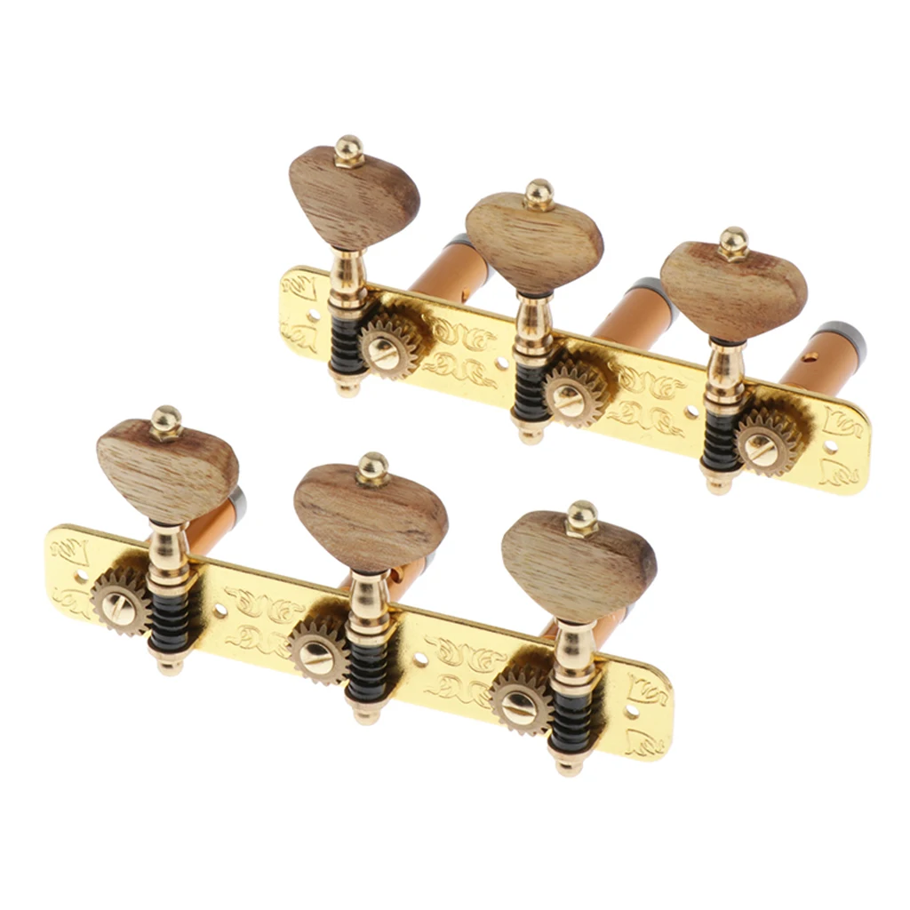 

Pack of 2 Triple Classical Acoustic Guitar String Tuning Pegs Left & Right Luthier Supply