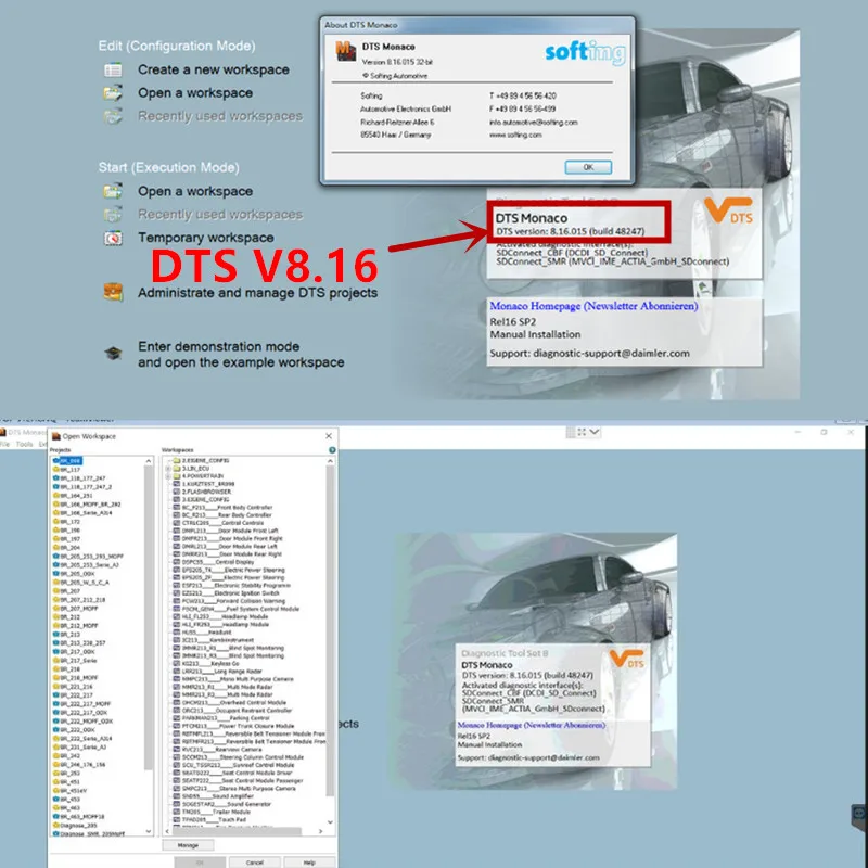 2021 06 последние DTS ccc V8.16 полная Лицензия для mb star c4 sd c5 vci c6 xentry/das загрузка и