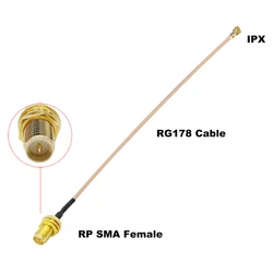 High-Quality SMA Pigtail Jumper Cable with RP SMA Female to U.FL IPX Connectors - 20CM (RP SMA Female RG178)