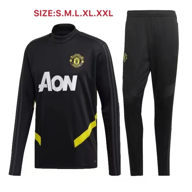 Пурпурный AC Inter milan Mantel city juvees Chelsea Barcaed Юнайтед байернинг 19 20 длинный спортивный костюм для взрослых тренировка футбола Джерси - Цвет: Пурпурный