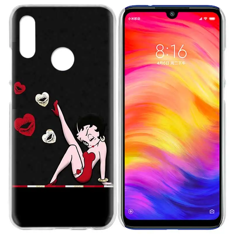 Жесткий чехол для телефона Betty Boop с персонажами из мультфильмов для Xiaomi Redmi mi 8A Note8 Note8Pro mi 9Pro 9Pro5G 9Lite пластиковый чехол Couqe