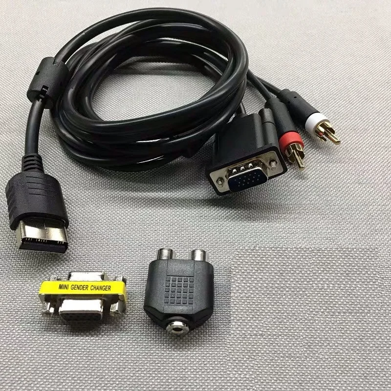 Для SEGA Dreamcast DC VGA Высокое разрешение кабель RCA Звуковой адаптер HD box PAL NTSC