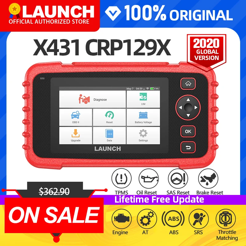 100% Оригинальные Launch Creader 6011 OBD2/EOBD диагностический сканер с abs и srs Системы