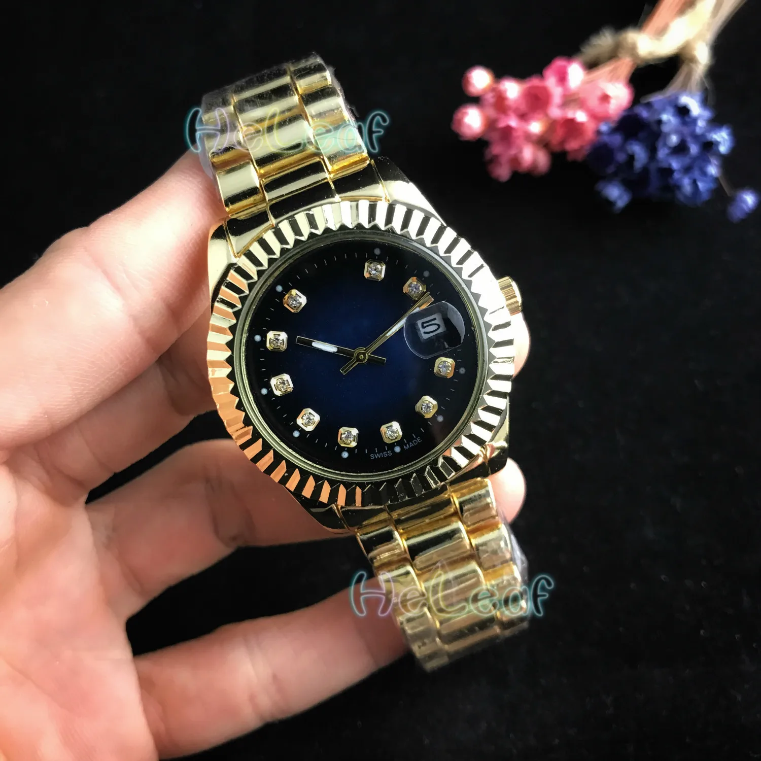 Роскошные Reloj Mujer Лидер продаж мужские Брендовые Часы серебро золото Сталь Кварцевые часы черные часы Montre Femme Relogio Feminino подарок