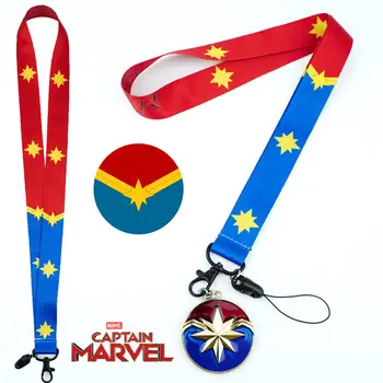 

Captain Marvel Neck Strap Lanyards for keys ID Card Gym Mobile Phone Strap USB Badge Holder Rope Pendant Key Chain Accessories