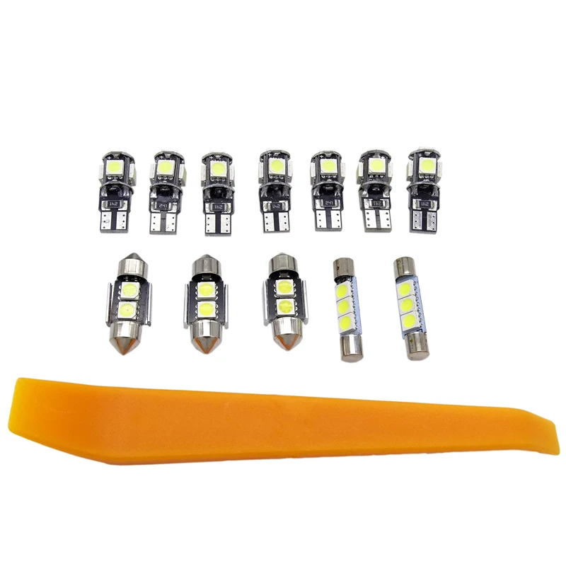 

12 Pcs White Ice Blue Canbus LED Lamp Car Bulbs Interior Package Kit For 2004-2009 Mazda 3 Map Dome Trunk Plate Light