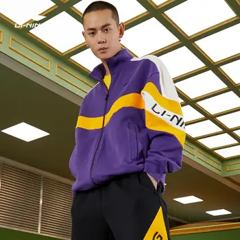 

Li Ning Sweater Men's And Women's Autumn Standing Collar Sports Top Loose Knit Cardigan LiNing Sports Coats Printing AWDPA41