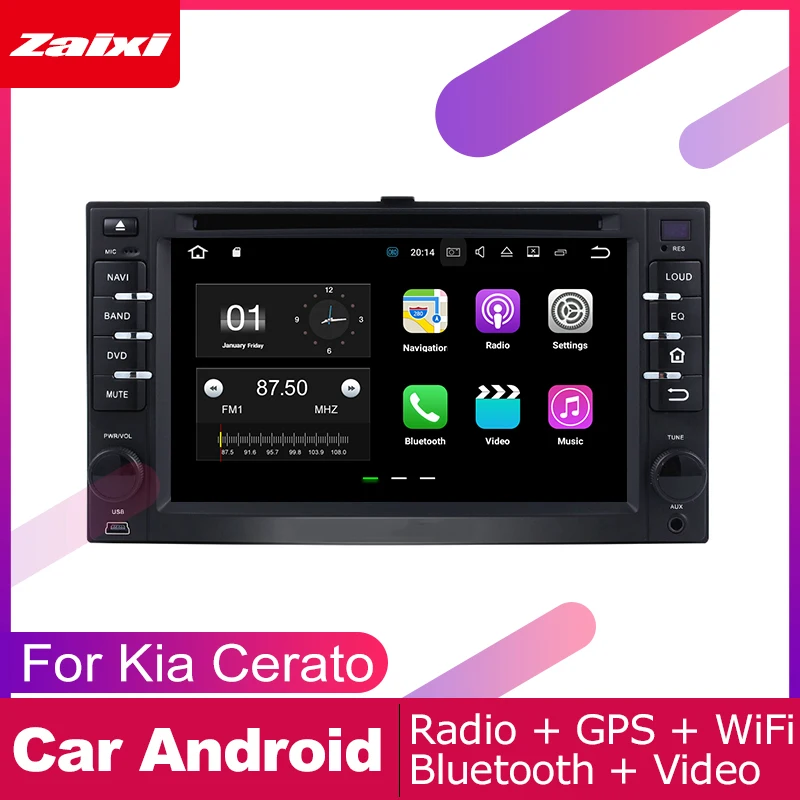 Автомобильный DVD плеер ZaiXi 2 DIN GPS навигация для Kia Cerato 2003 ~ 2008 Автомобильная