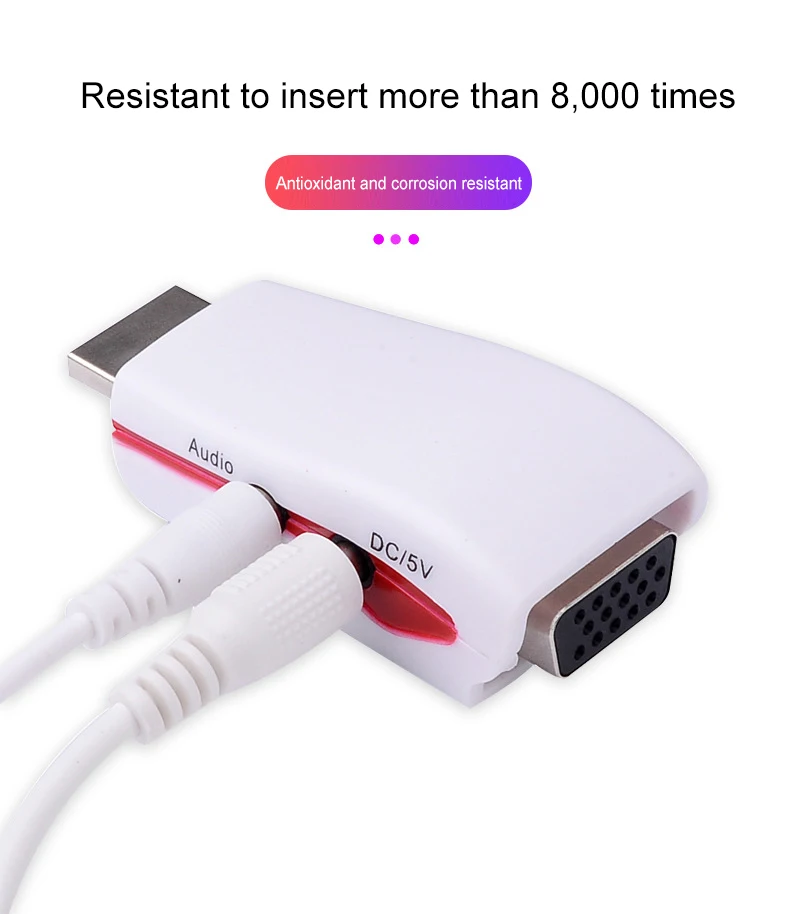 HDMI к VGA конвертер адаптер с аудио кабелем папа к женскому 1080P для HD tv xbox PS3 PS4 ноутбук ТВ коробка монитор ПК проектор
