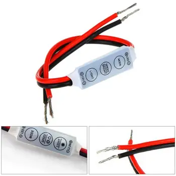 

Mini 3 Keys Single Color LED Controller 12V-24V Single Color Led Dimmer Controller Brightness Dimmer