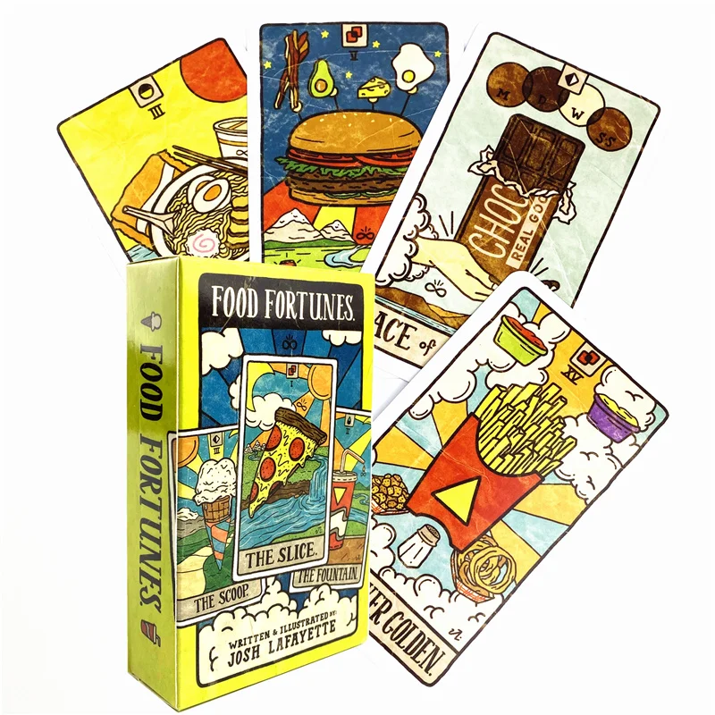 New 78 Illustrated Food&Drink Cards Tarot Collection Food Fortunes Mystical Deck Board Games Imaginative Divination mystical tarot мистическое таро 78 карт с инструкцией