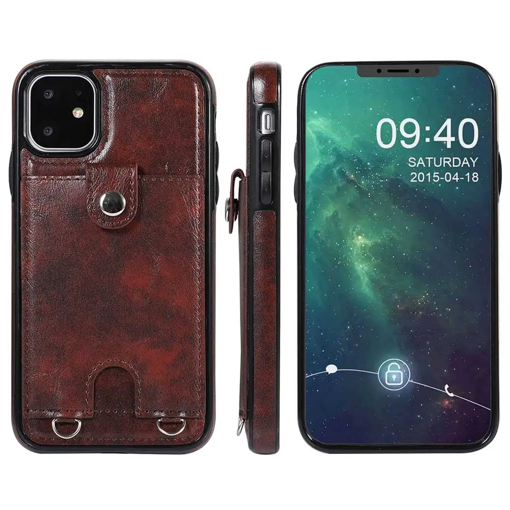 Ретро Кожаный чехол для iPhone 11 Pro Max 6,1 5,8 6,5 дюймов противоударный чехол для iPhone 11 Pro Max чехол для телефона с веревкой Горячий