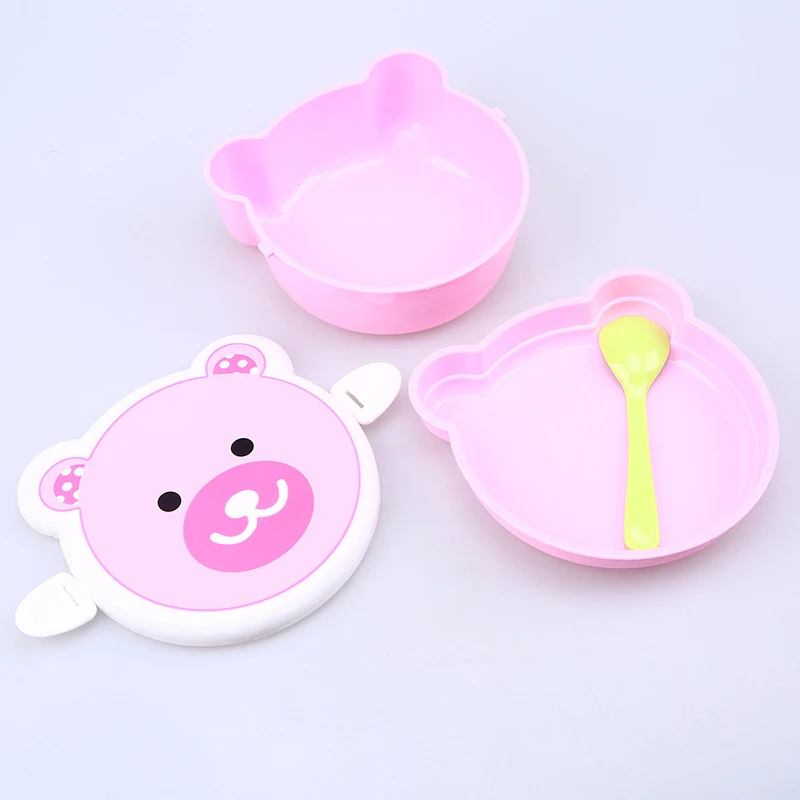 WHISM Портативный Bento Box Kawaii Два яруса из пластика микроволновая печь Ланч Бокс контейнер для еды столовая посуда для детей студентов взрослых