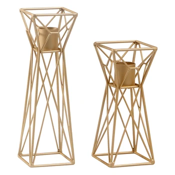 

Nordic Style Candle Holder Golden Retro Modern Candle Holders Romantic Dinner Light Luxury Portavelas Rustic Home Decor AB50ZT