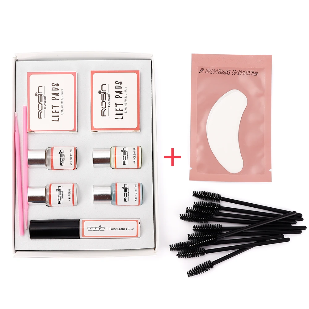 Set with Brush Клей для завивки бровей, набор для подтяжки ресниц, ресницы для подтяжки ресниц, подтяжки ресниц, подтяжки клея для салона красоты, домашний мини-инструмент - Цвет: Set with Brush