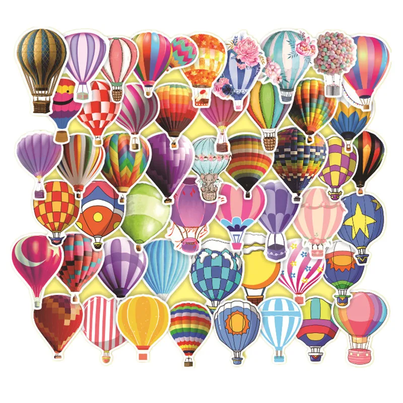 

10/30/50Pcs Cartoon Hot Air Balloon Stickers For Suitcase Skateboard Laptop Luggage Fridge Phone Car Styling DIY Decal Pegatinas