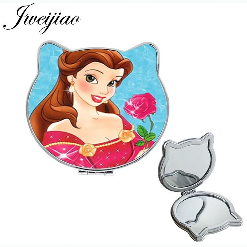 CT13 11 JWEIJIAO rose beauty для девочек в форме кошачьих ушей портативное зеркало винтажное ПУ мультяшное сказочное мини-портмоне зеркало для femme CT12 - Цвет: CT13 11