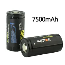  High quality Soshine NCR 32650 3.7V 7500mAh 25A Li-ion Rechargeable Battery with PCB Protection Board 
