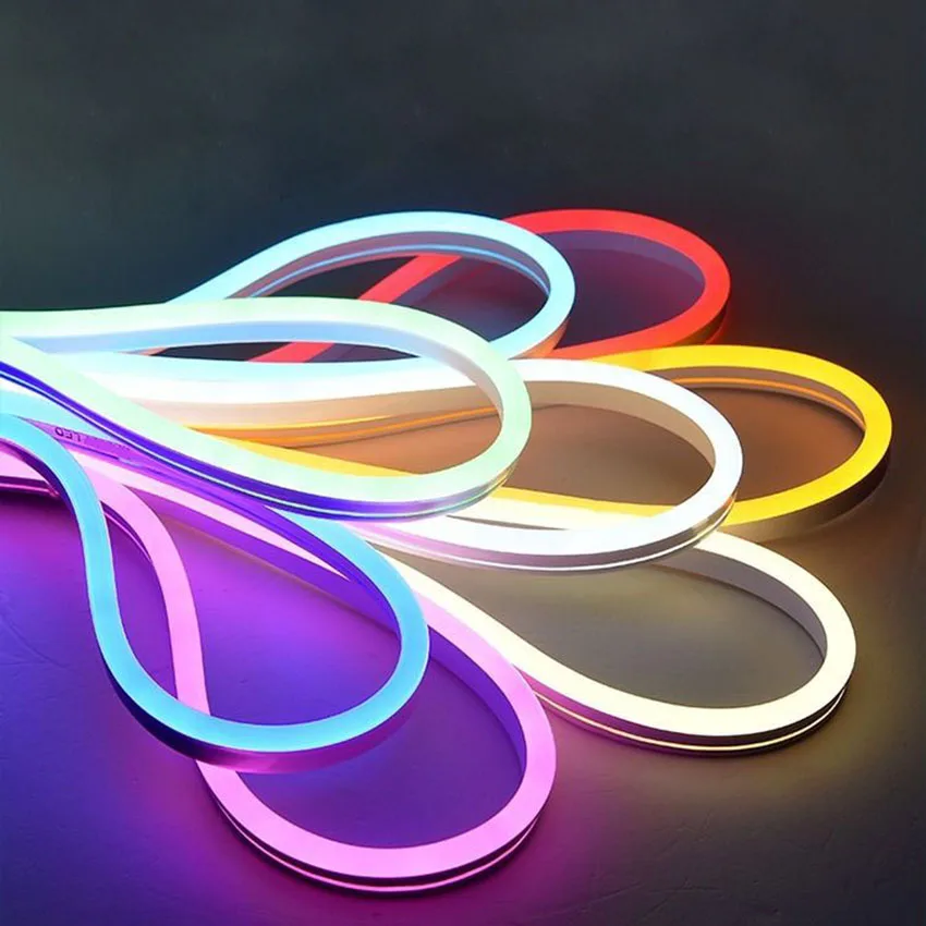 Neon Light 12V Waterproof LED Strip Lights SMD 2835 120LEDs/M Flexible Rope Tube Decoration for Wall Bedroom Christmas Holiday | Лампы и