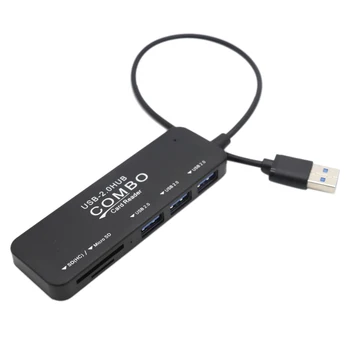 

Support Card Reader 5 Port USB 2.0 Charger Super Speed HUB Adapter for Computer Splitter