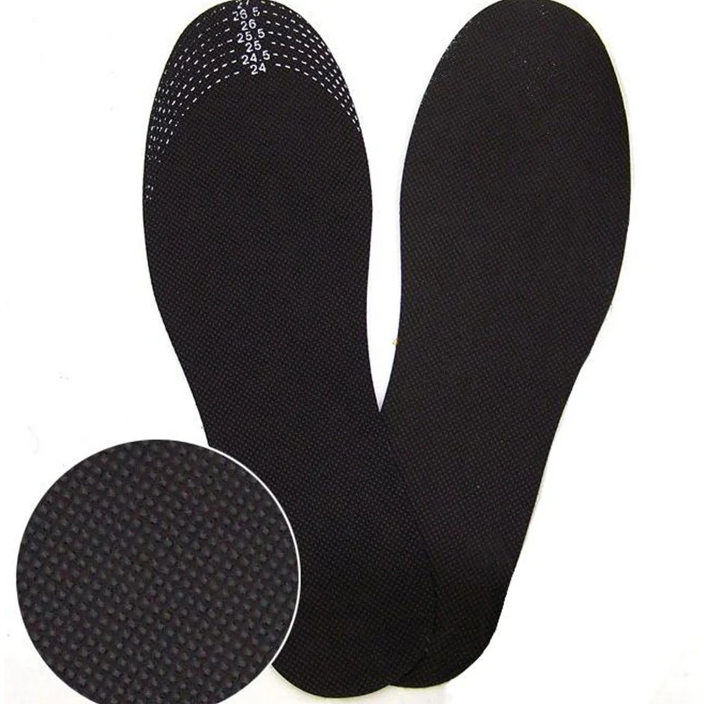

1pair Buffering Foot Care Breathable Support Wear Resistant Insert Full Length Deodoranting Shockproof Bamboo Charcoal Insole