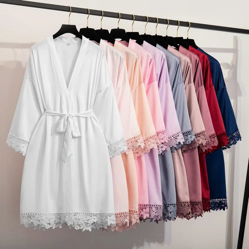 Zaxachilable New Bridesmaid Robes Womens Robes Sleepwear Bathrobe Bathrobe
