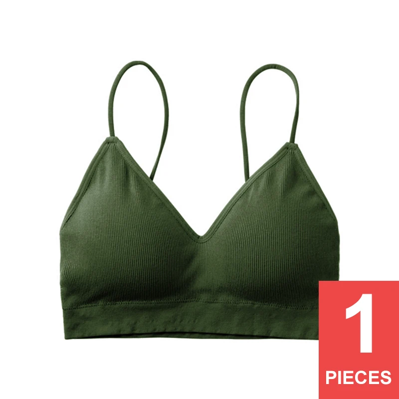 Perfering Bralette бюстгальтер пуш-ап Хлопковые женские бюстгальтеры для женщин топы для фитнеса бюстгальтер нижнее белье без косточек бесшовное A B C - Цвет: GREEN 1