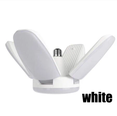 60W white 45 Вт 60 Вт E27 лопасть вентилятора светодиодный светильник светодиодный складной светильник для гаража AC85-265V регулируемый светодиодный e27 светильник для гаража - Испускаемый цвет: 60W white