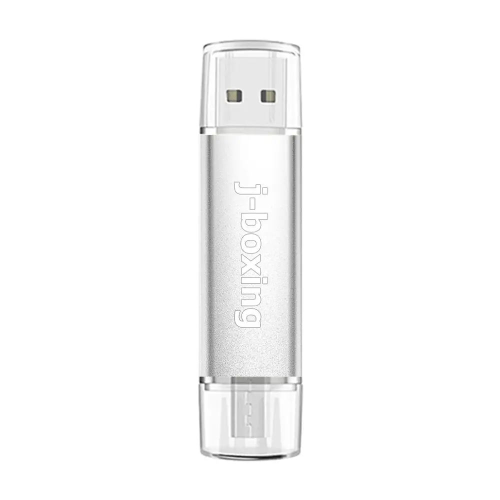 Silver J-бокс OTG USB флеш-накопитель 64 ГБ 32 ГБ 16 ГБ Флешка USB 2,0 карта памяти 8 Гб USB для смартфонов/планшетов/ПК/Huewei/Xiaomi/LG - Цвет: Silver