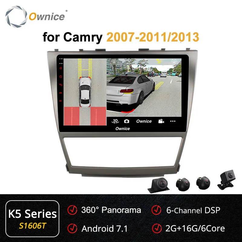 Ownice K1 K2 K3 10,1 ''Android 9,0 Octa Core автомобильный Радио, DVD, GPS плейер для Toyota Camry 2007 2008 2009 2010 2011 2013 радио - Цвет: S1606 K5-Low