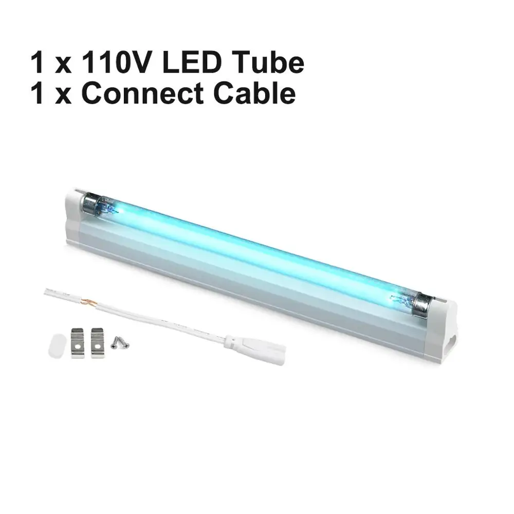 110V LED Tube T5 бактерицидный дезинфекционный светодиодный светильник 110 В 220 В УФ-Ультрафиолетовый синий светильник бактерицидная лампа для стерилизации для использования в больницах - Испускаемый цвет: 110V LED Tube