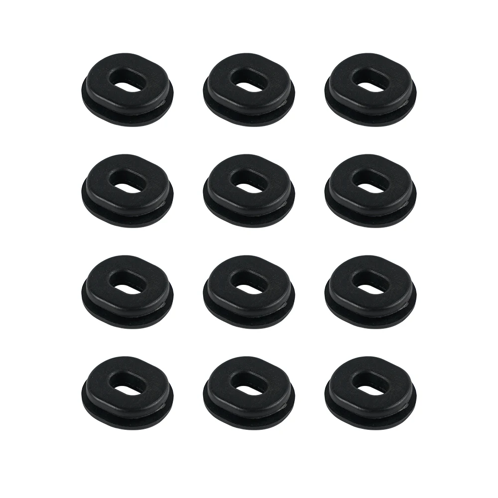 Set Di Gommini Per Passacavo Con Coperchio Laterale Nero Per Honda Asinet 500 Vt500Ft Goldwing 1100 Set Di Passacavi Con Coperchio Laterale In Gomma