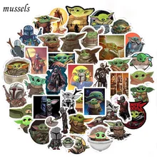 50 шт. мандалорские Звездные войны Детский стикер "йода" Скрапбукинг переводные наклейки для чемодана Скейтбординг мотоцикл детский подарок наклейка s