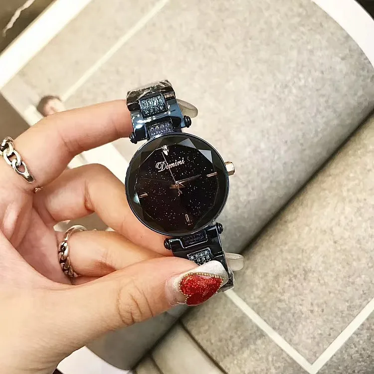 

Dimini New Style Steel Belt Drilling Watch Strap Elegant Glorious Watch Fashion Star Surface Ladies' Watch