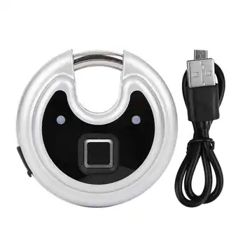 

Fingerprint Padlock Roundcake Shape IP65 Waterproof Warehouse Office Glass Door Secure Hot Sale