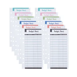 Classeur de Budget A6, feuilles de Budget en couleur, accessoires remplaçables pour carnet de notes, papeterie scolaire et de bureau, bricolage, 12 pièces 