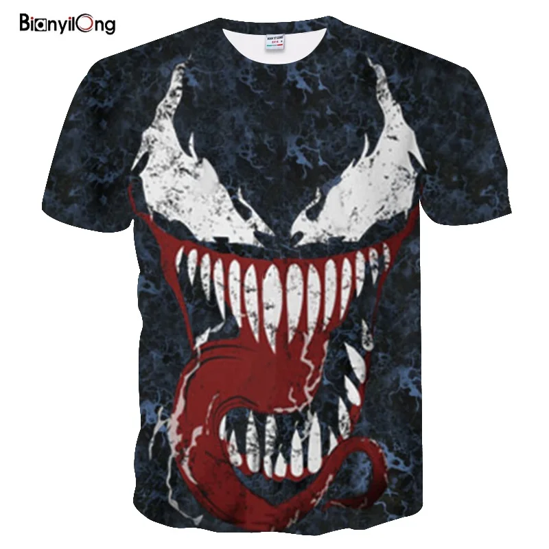 Новое поступление популярный фильм Marvel venom футболка для мужчин и женщин 3d принт короткий рукав Футболка Уличная Повседневная летняя Топы И Футболки