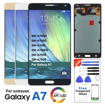 

Super Amoled display LCD Screen for SAMSUNG Galaxy A7 2015 LCD A700 A7 2015 LCD A700F LCD Display Touch Digitizer Replacement