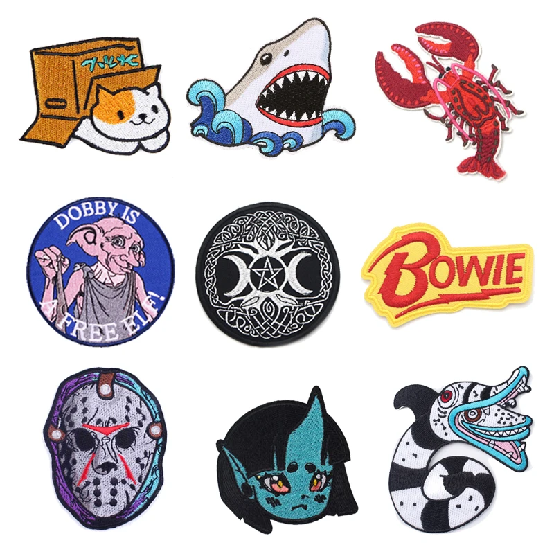 

R1089 1pcs Cartoon Sticker For Clothing Applications Patches On Clothes Iron Embroidered Patch For Backpack Badge