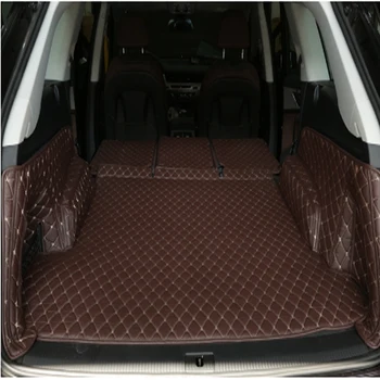 

High quality special Full set car trunk mats for Audi Q7 2017 5 seats waterproof cargo liner boot carpets for Audi Q7 2016